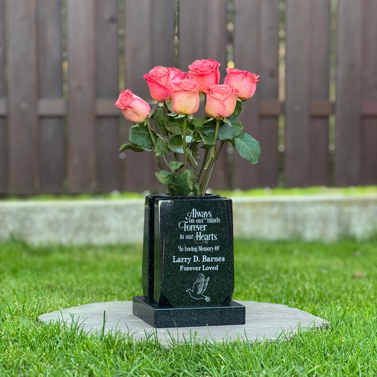 Grave Granite Vase