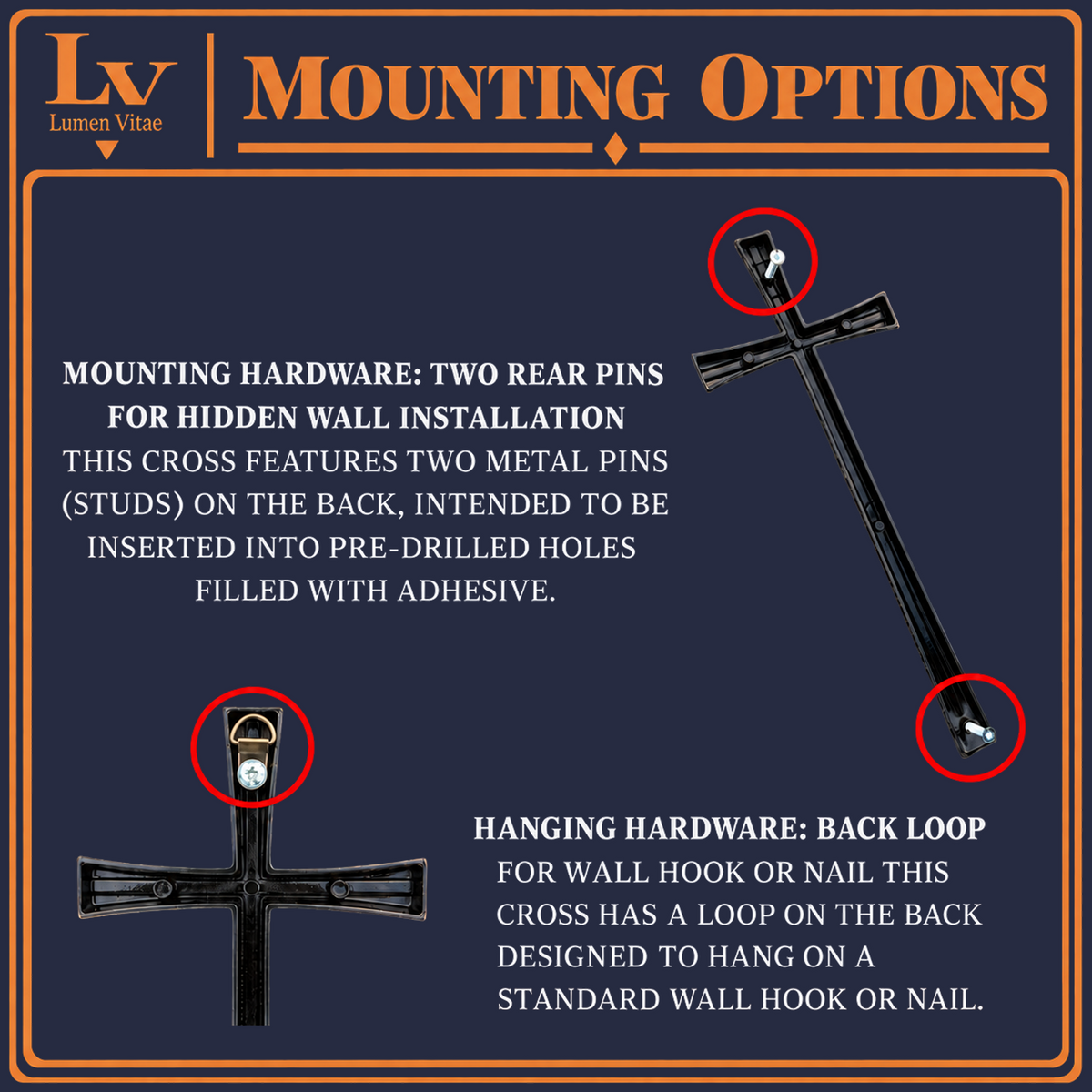 Solid Brass Crucifix for Wall Catholic Gift