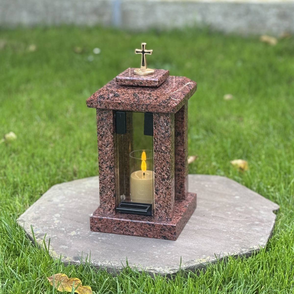 Personalized Granite Grave Lantern