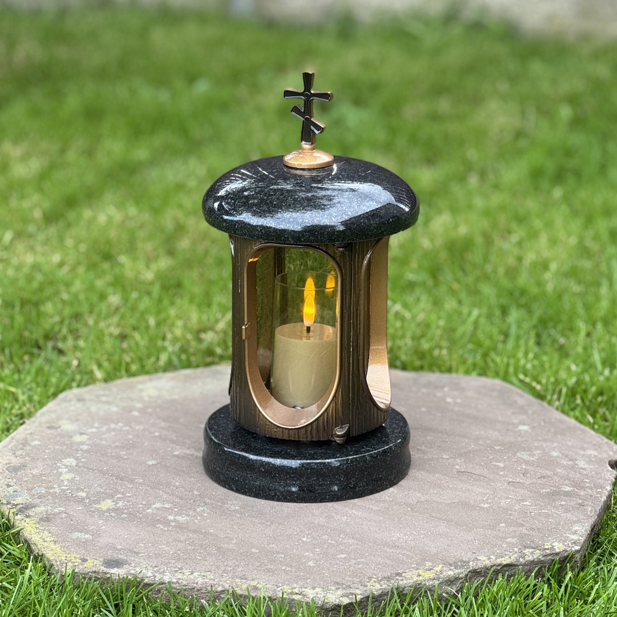 Personalized Granite Memorial Lantern
