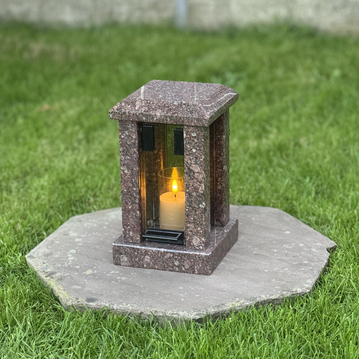 Custom Granite Memorial Lantern for Loved One