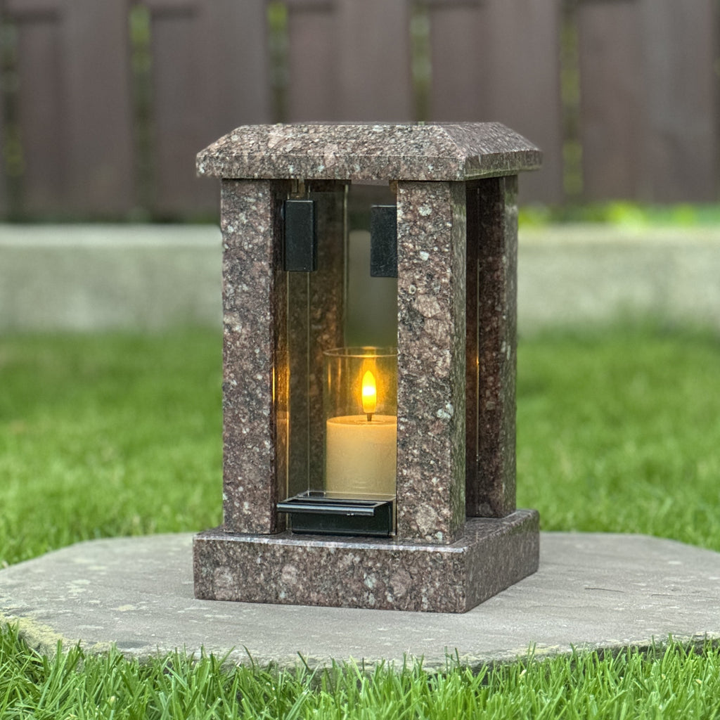 Custom Granite Memorial Lantern for Loved One