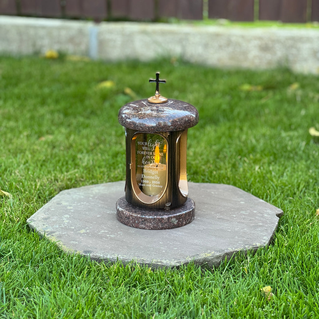 Personalized Granite Memorial Lantern