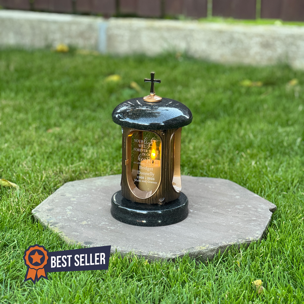 Personalized Granite Memorial Lantern