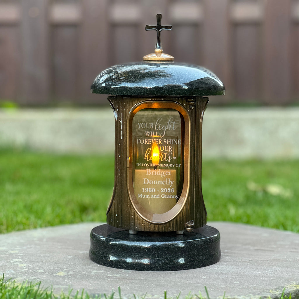 Personalized Granite Memorial Lantern