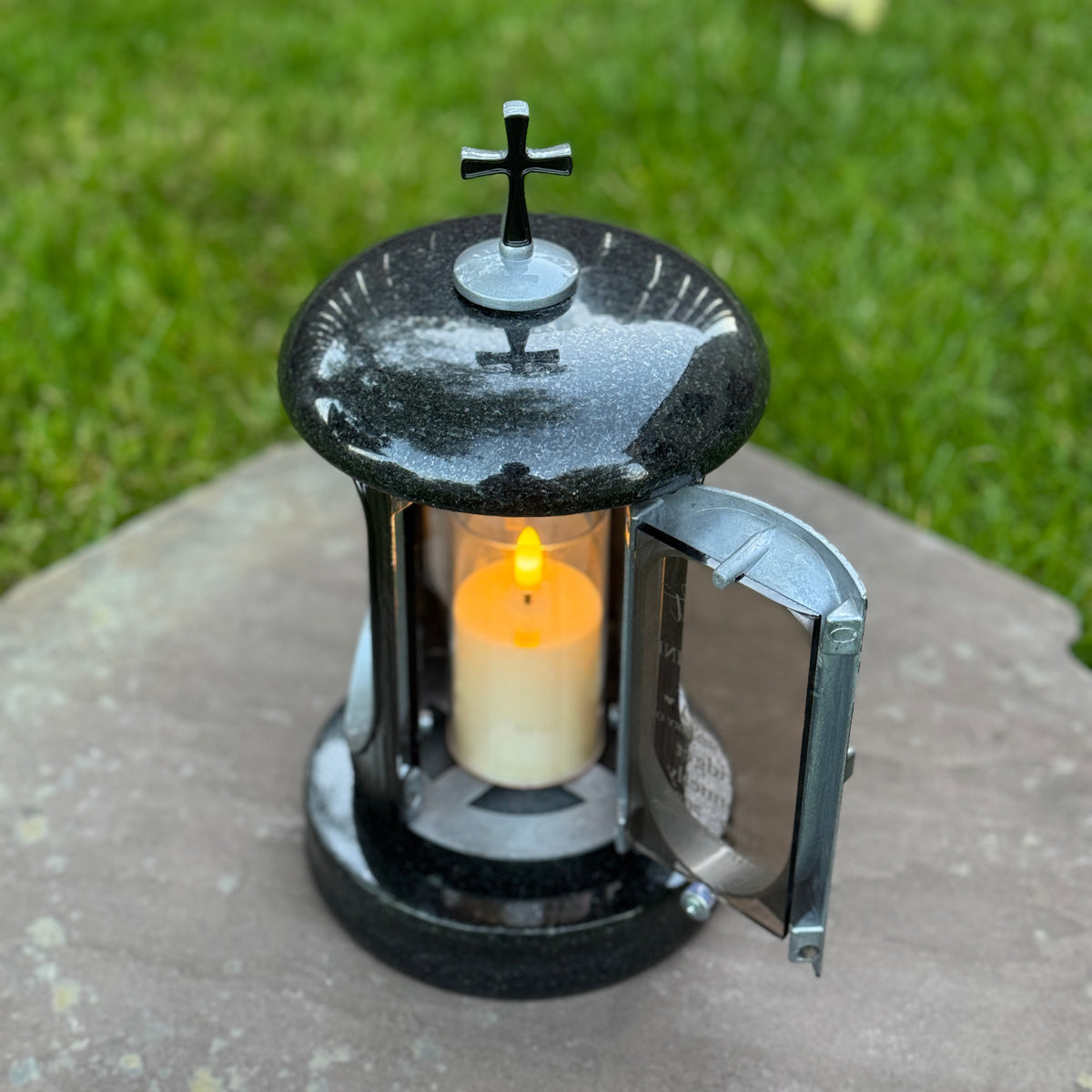 Personalized Grave Granite Memorial Lantern