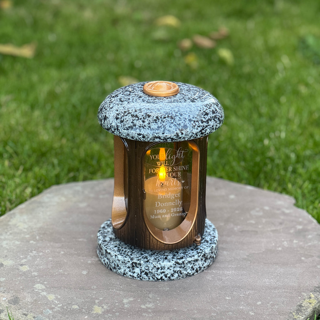 Personalized Granite Memorial Lantern