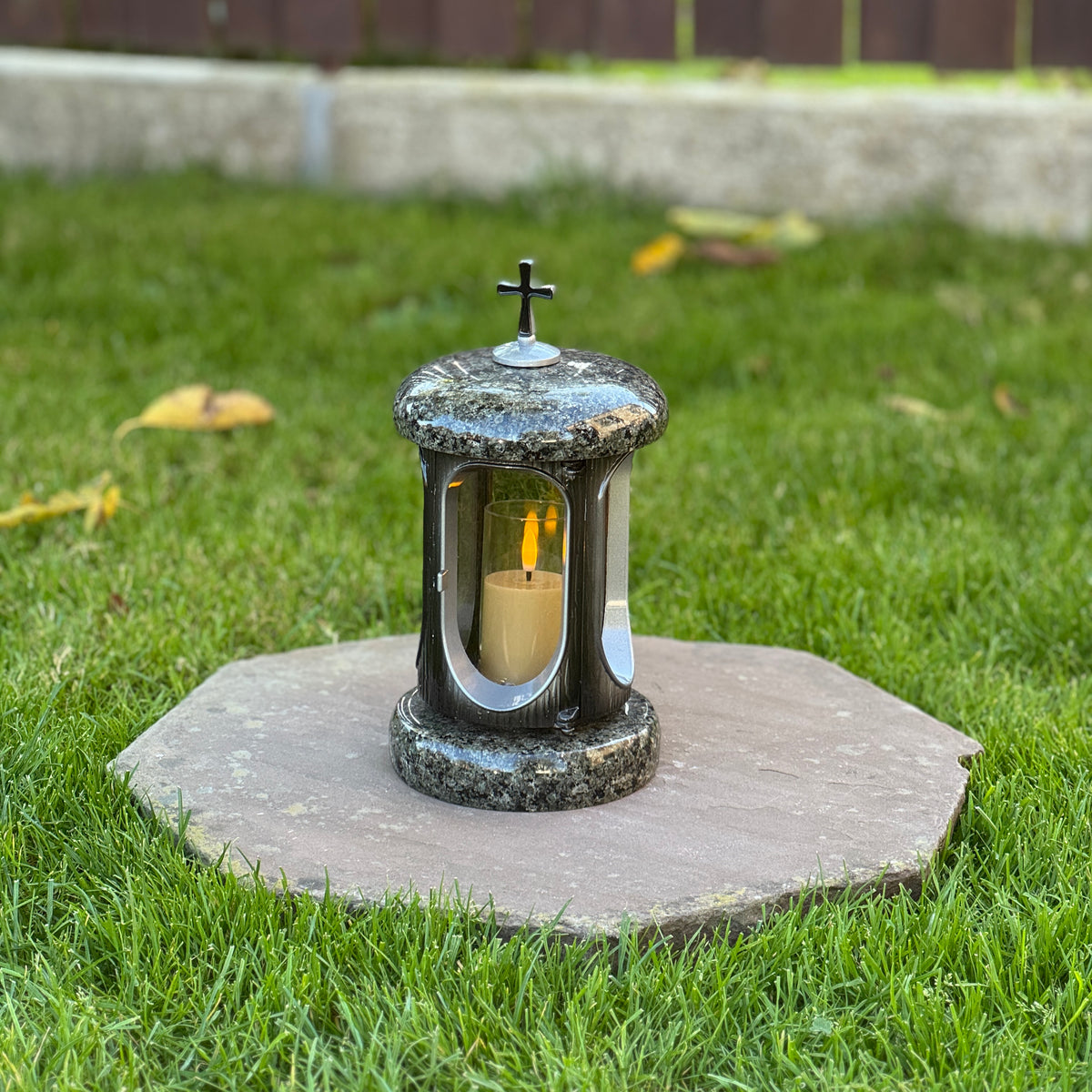 Personalized Grave Granite Memorial Lantern