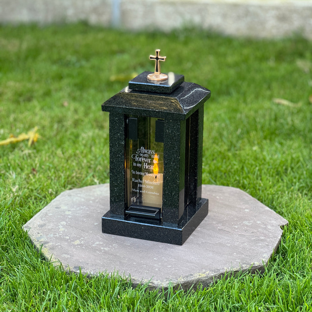 Personalized Granite Grave Lantern