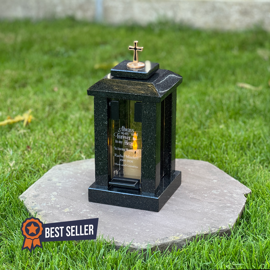 Personalized Granite Grave Lantern