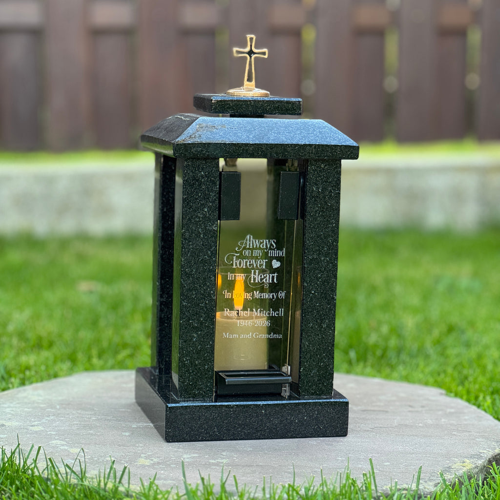 Personalized Granite Grave Lantern