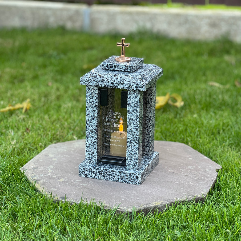 Personalized Granite Grave Lantern