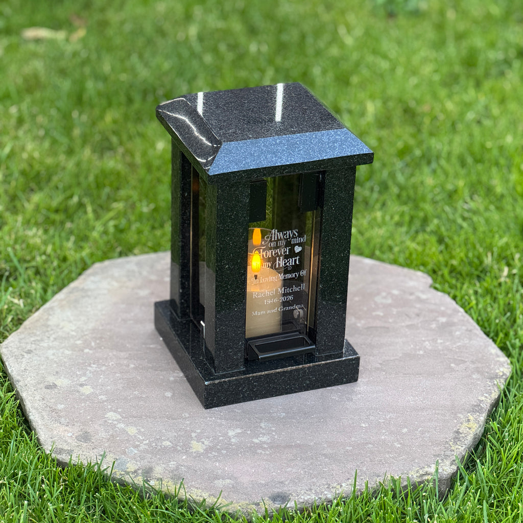 Custom Granite Memorial Lantern for Loved One