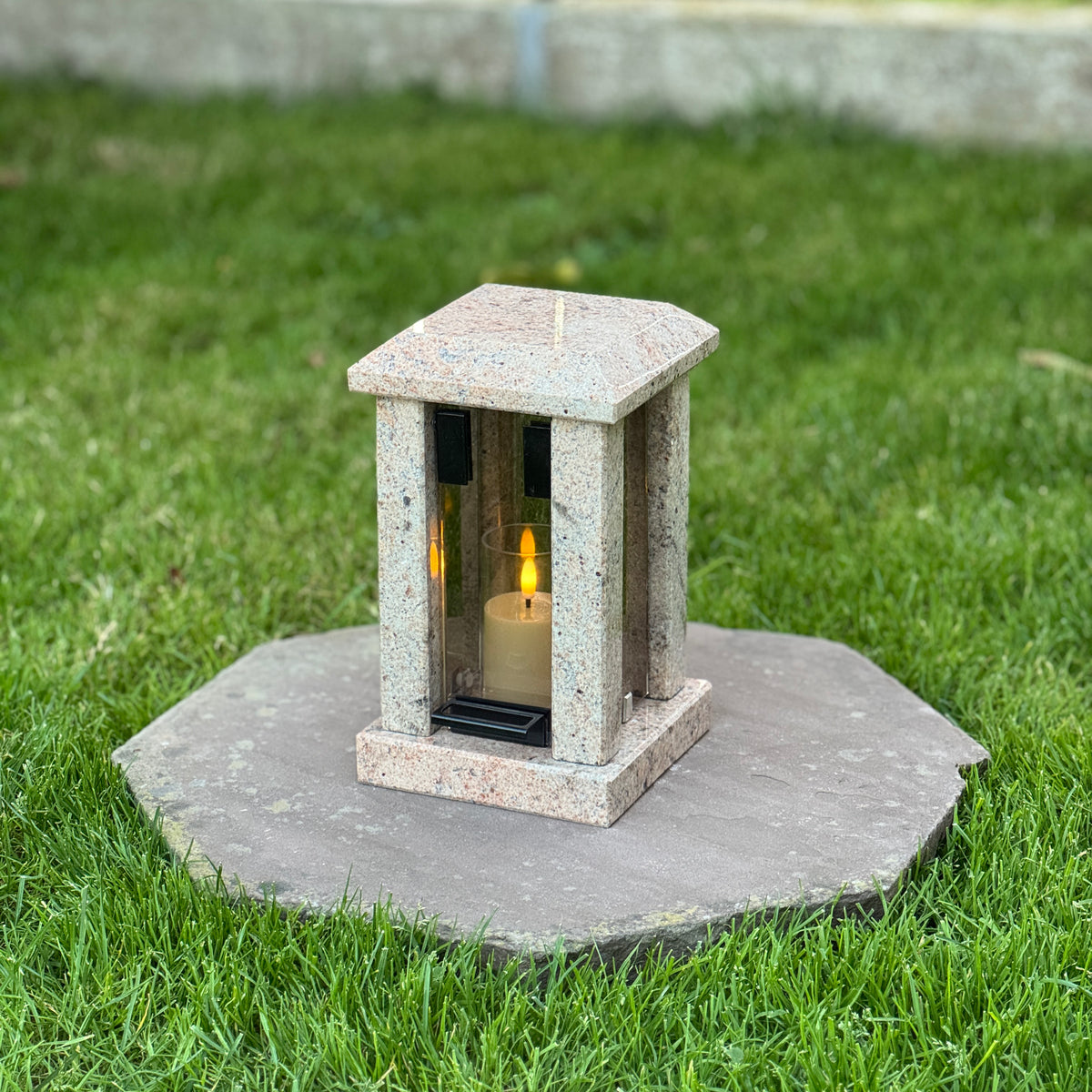 Custom Granite Memorial Lantern for Loved One