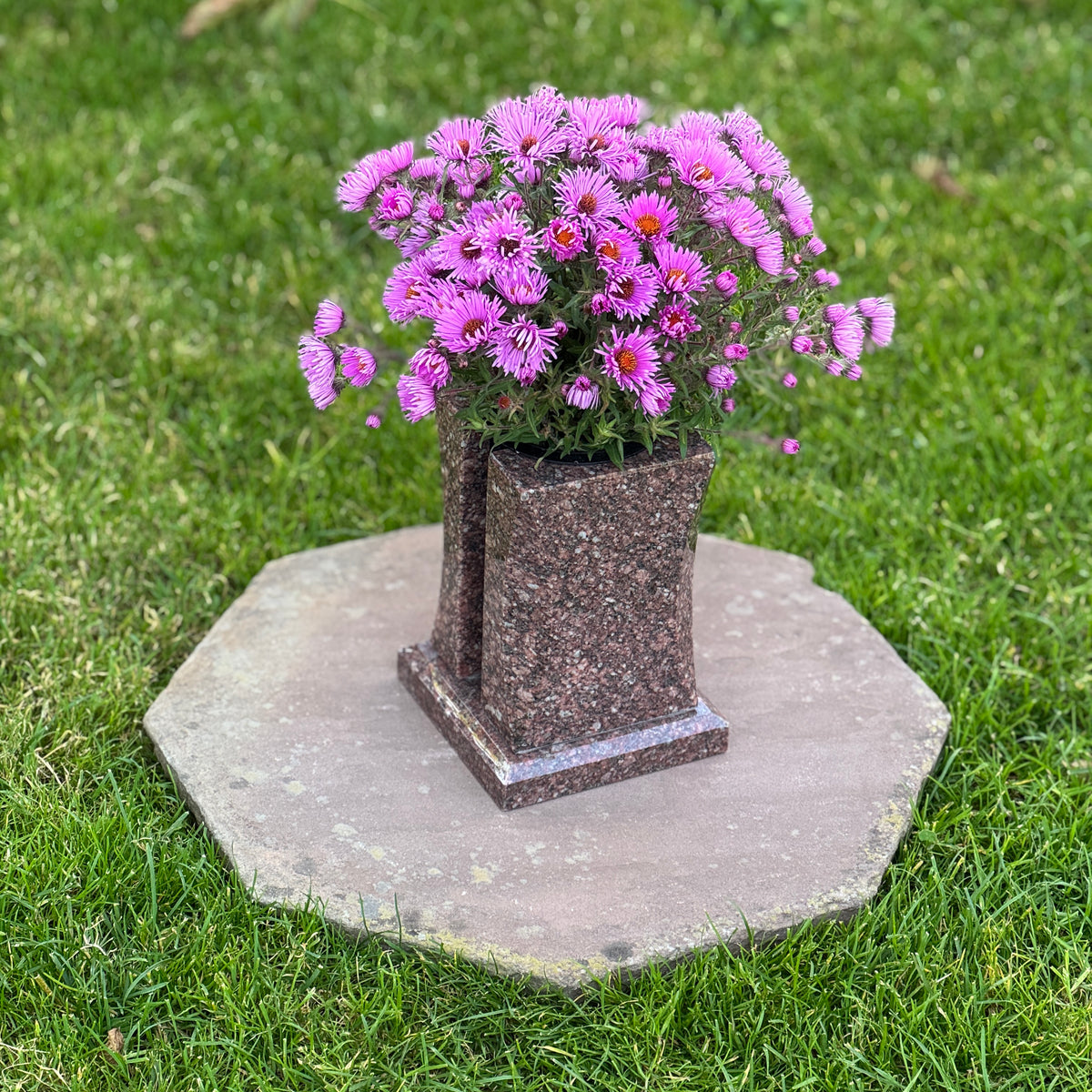 Personalized Headstone Granite Vase for Flowers