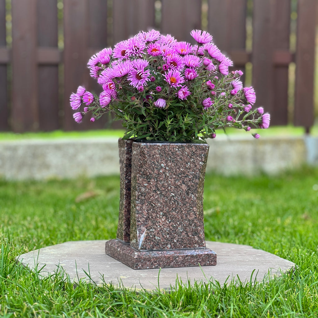Personalized Headstone Granite Vase for Flowers