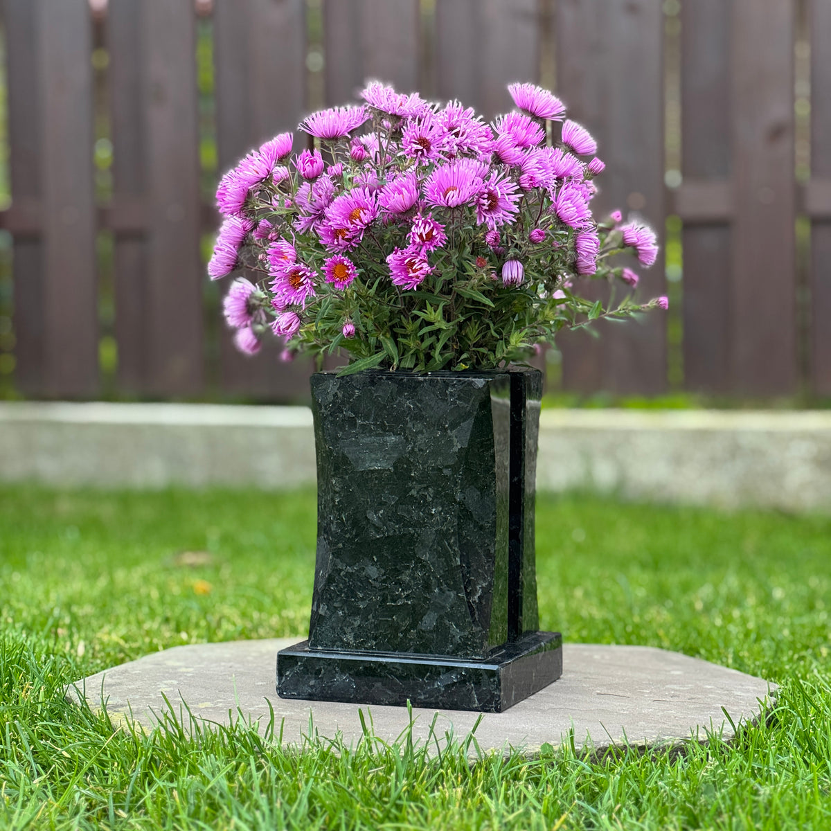 Personalized Headstone Granite Vase for Flowers