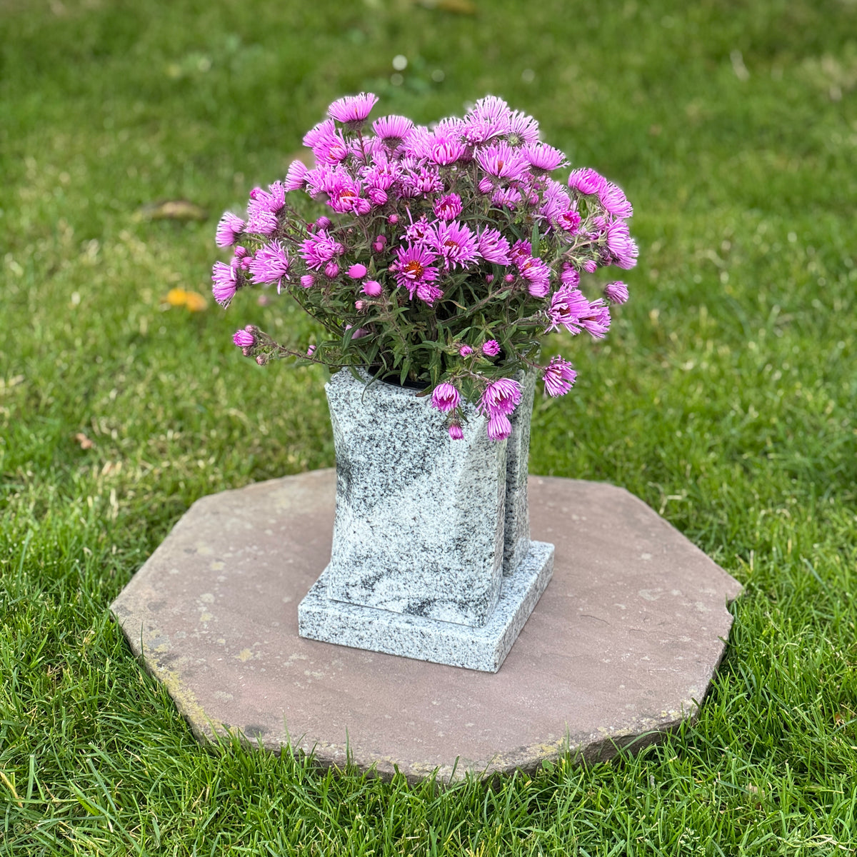 Personalized Headstone Granite Vase for Flowers