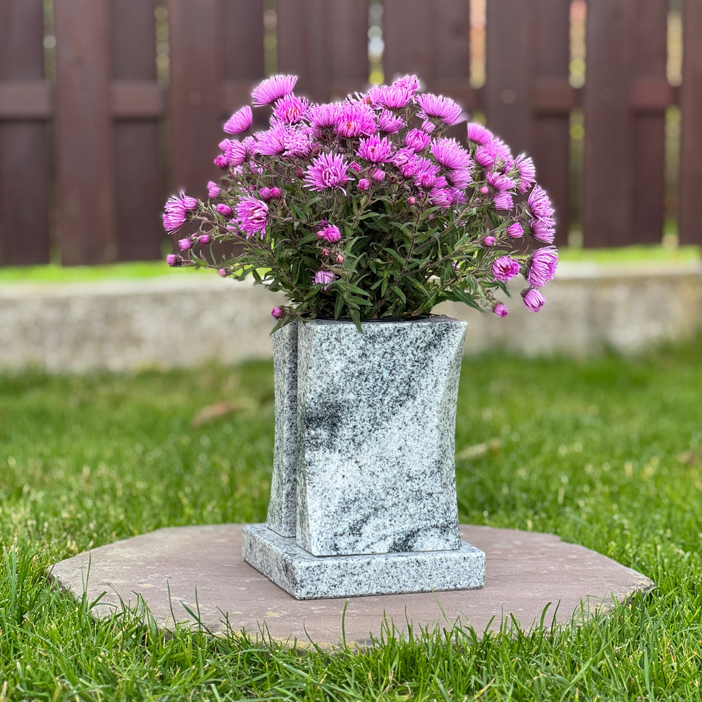 Personalized Headstone Granite Vase for Flowers