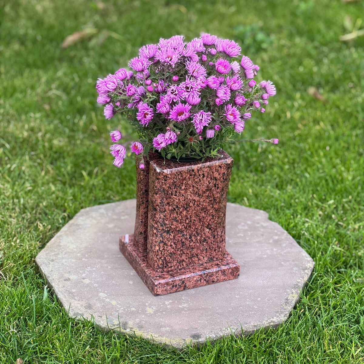 Personalized Headstone Granite Vase for Flowers