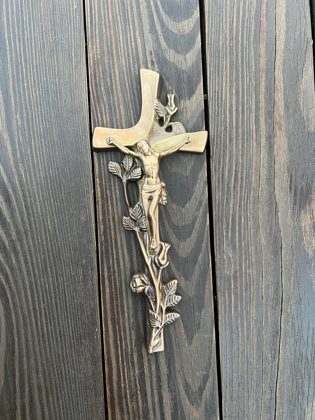 Solid Brass Crucifix for Wall Catholic Gift