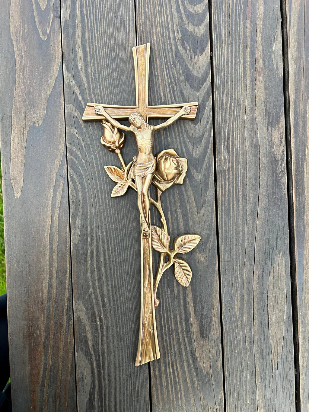 Solid Brass Crucifix for Wall Catholic Gift