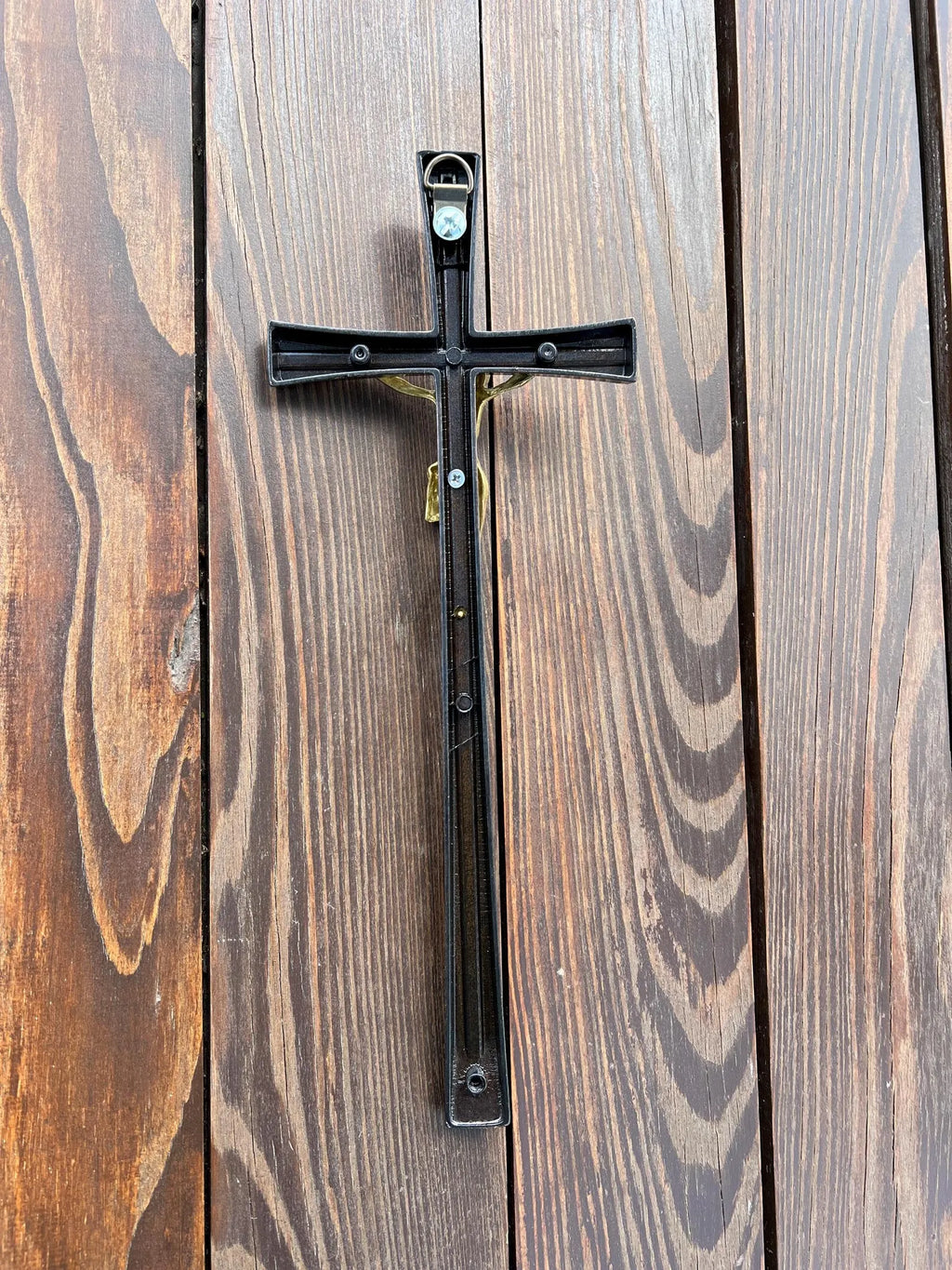 Brass Memorial Wall Crucifix for Cemetery