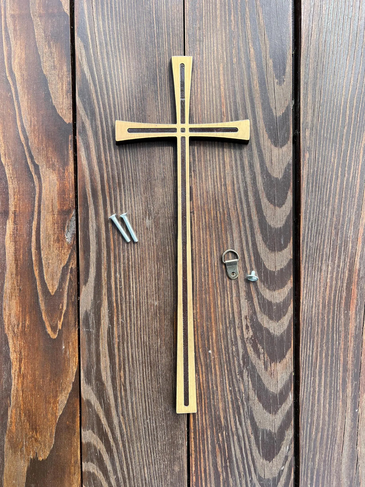 Brass Memorial Wall Crucifix for Cemetery
