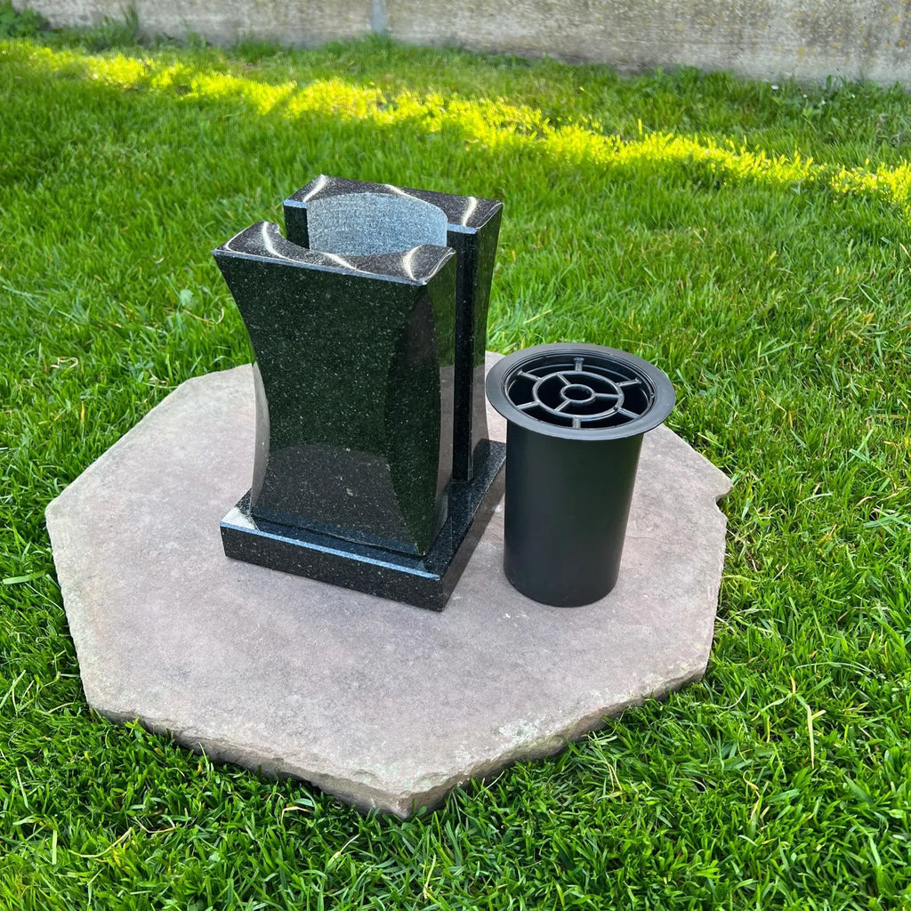 Personalized Headstone Granite Vase for Flowers