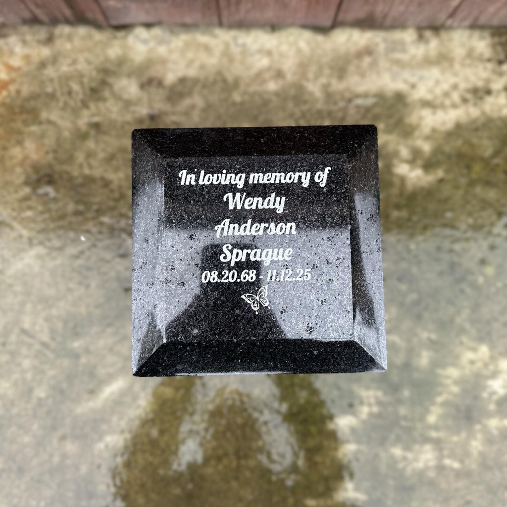 Custom Granite Memorial Lantern for Loved One