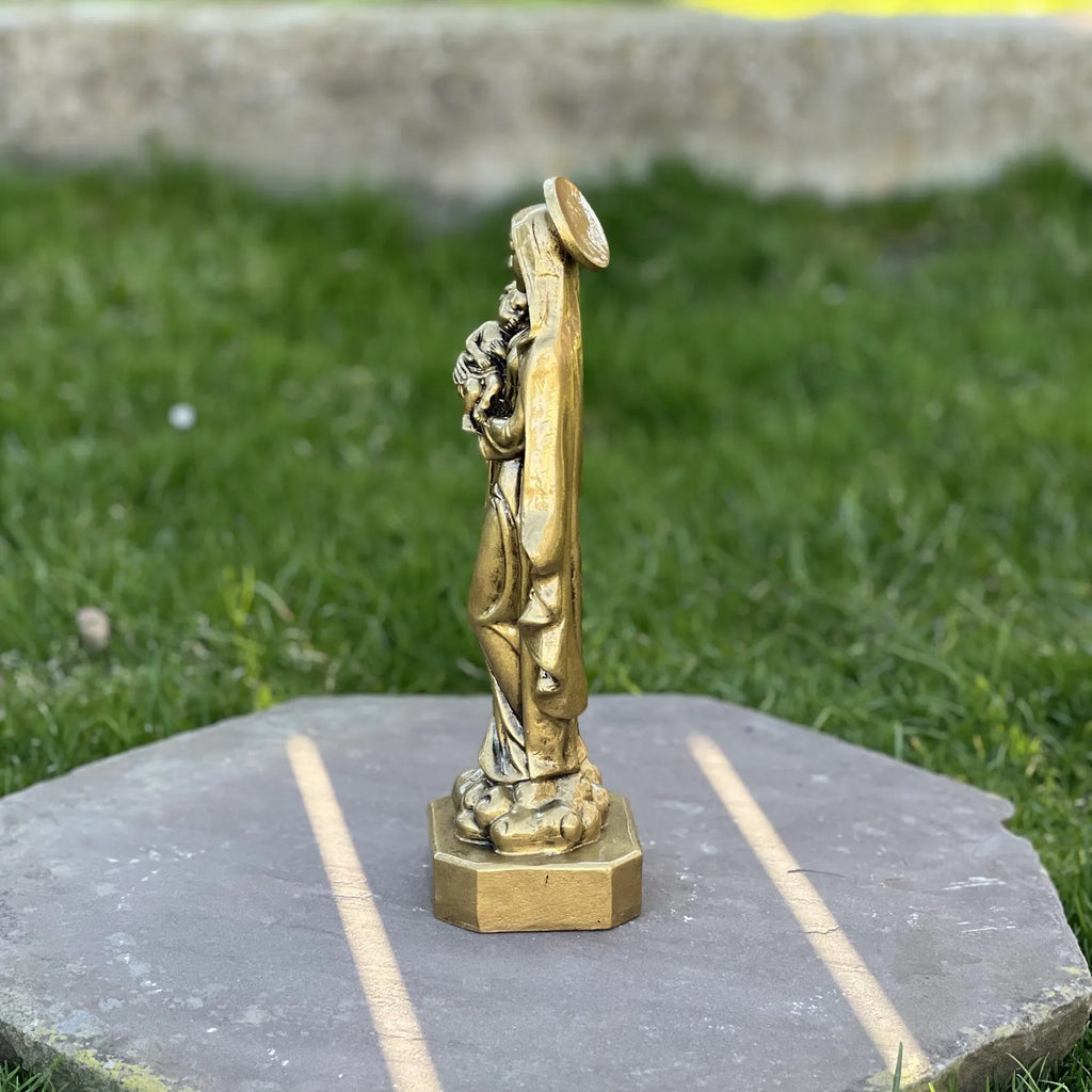 Bronze Virgin Mary with Baby Jesus