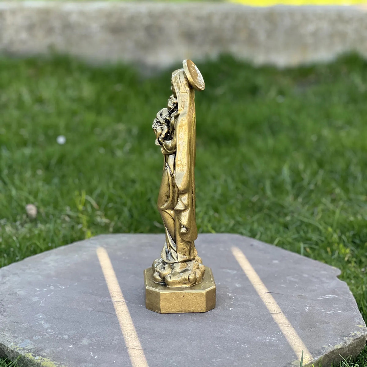 Bronze Virgin Mary with Baby Jesus