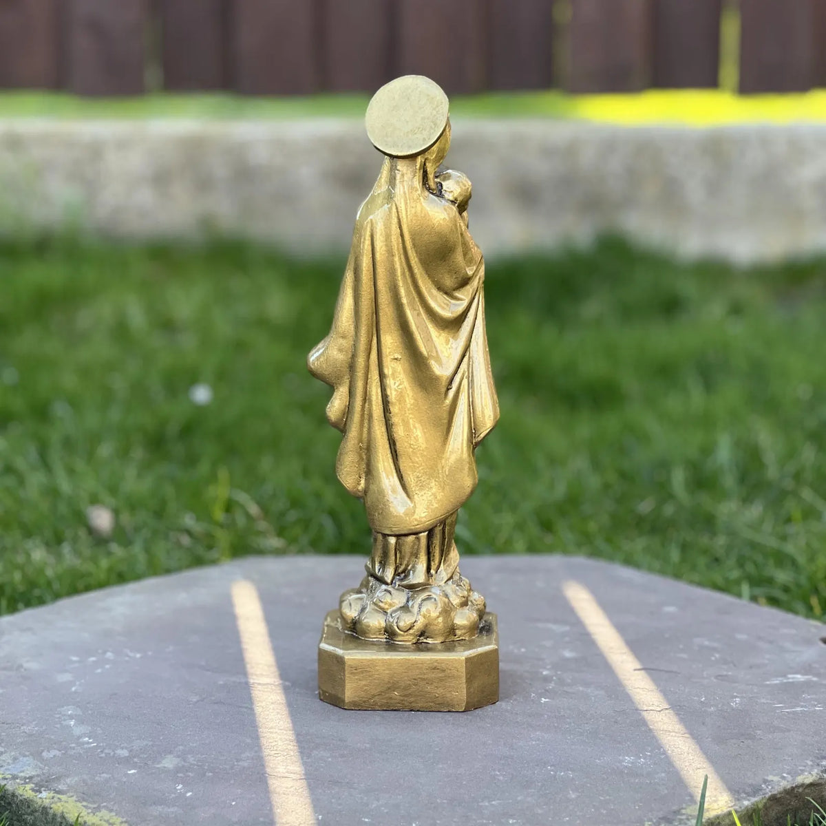 Bronze Virgin Mary with Baby Jesus