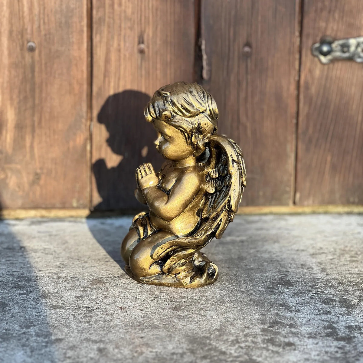Kneeling Praying Angel Small Cherub Statue for Garden