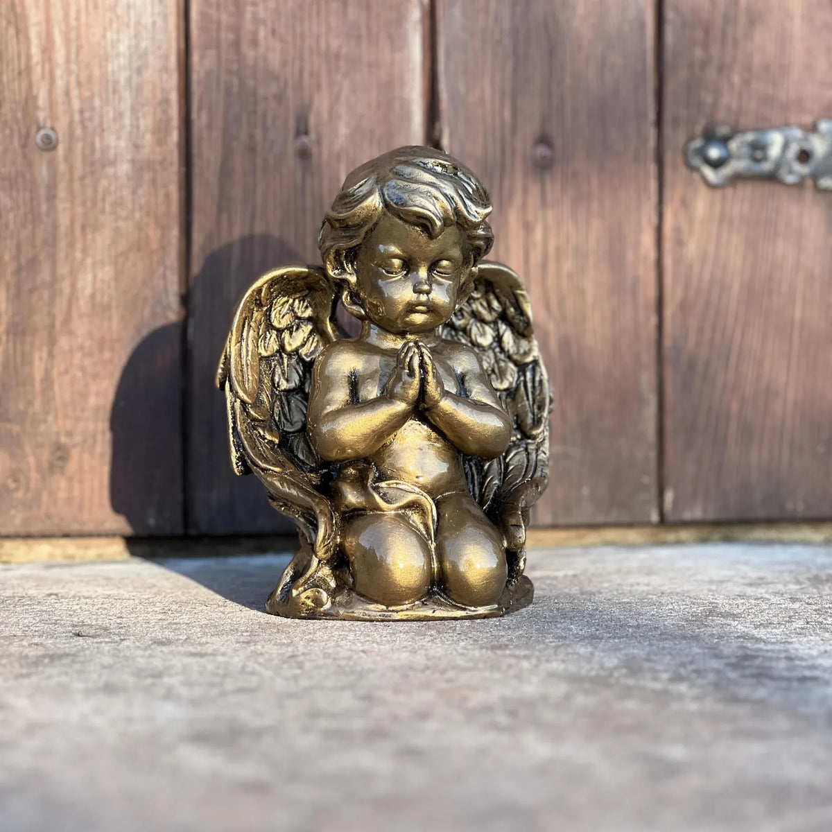 Kneeling Praying Angel Small Cherub Statue for Garden