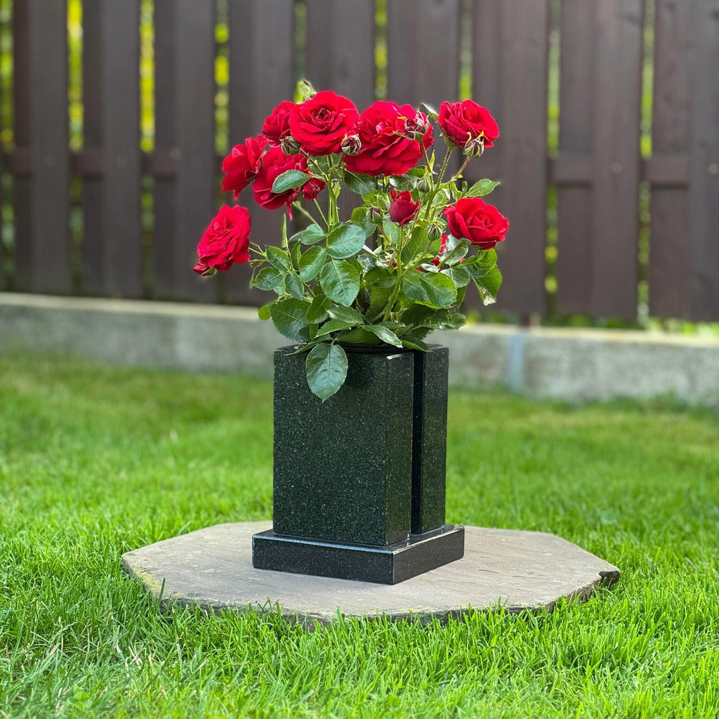Personalized Cemetery Granite Vase
