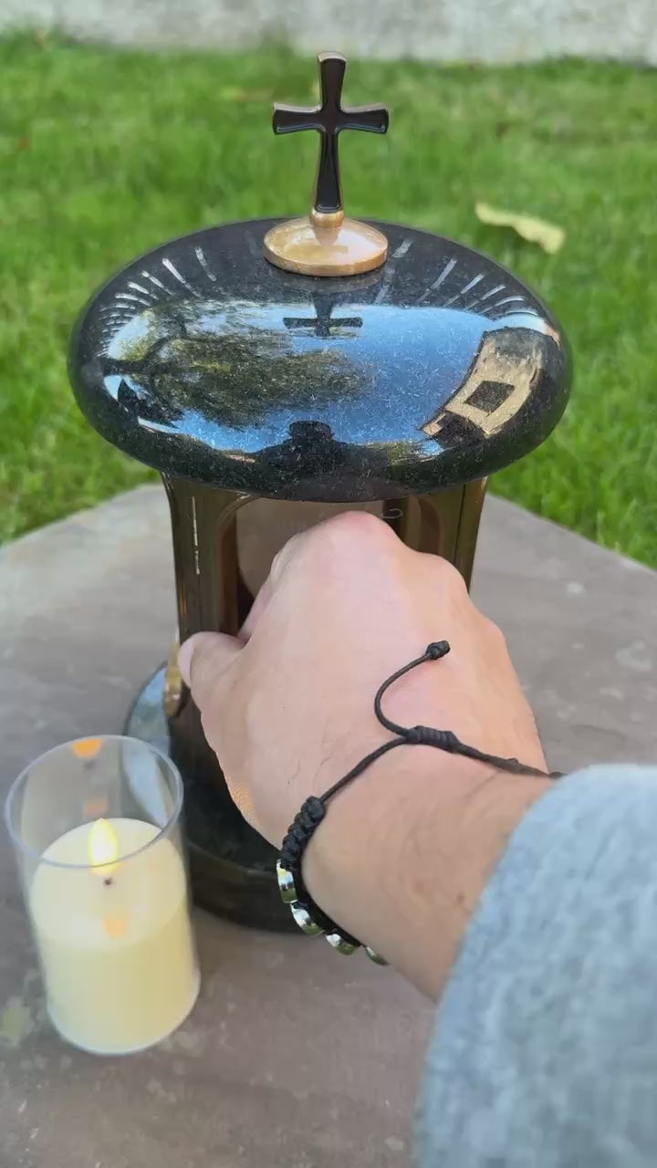 Personalized Granite Memorial Lantern