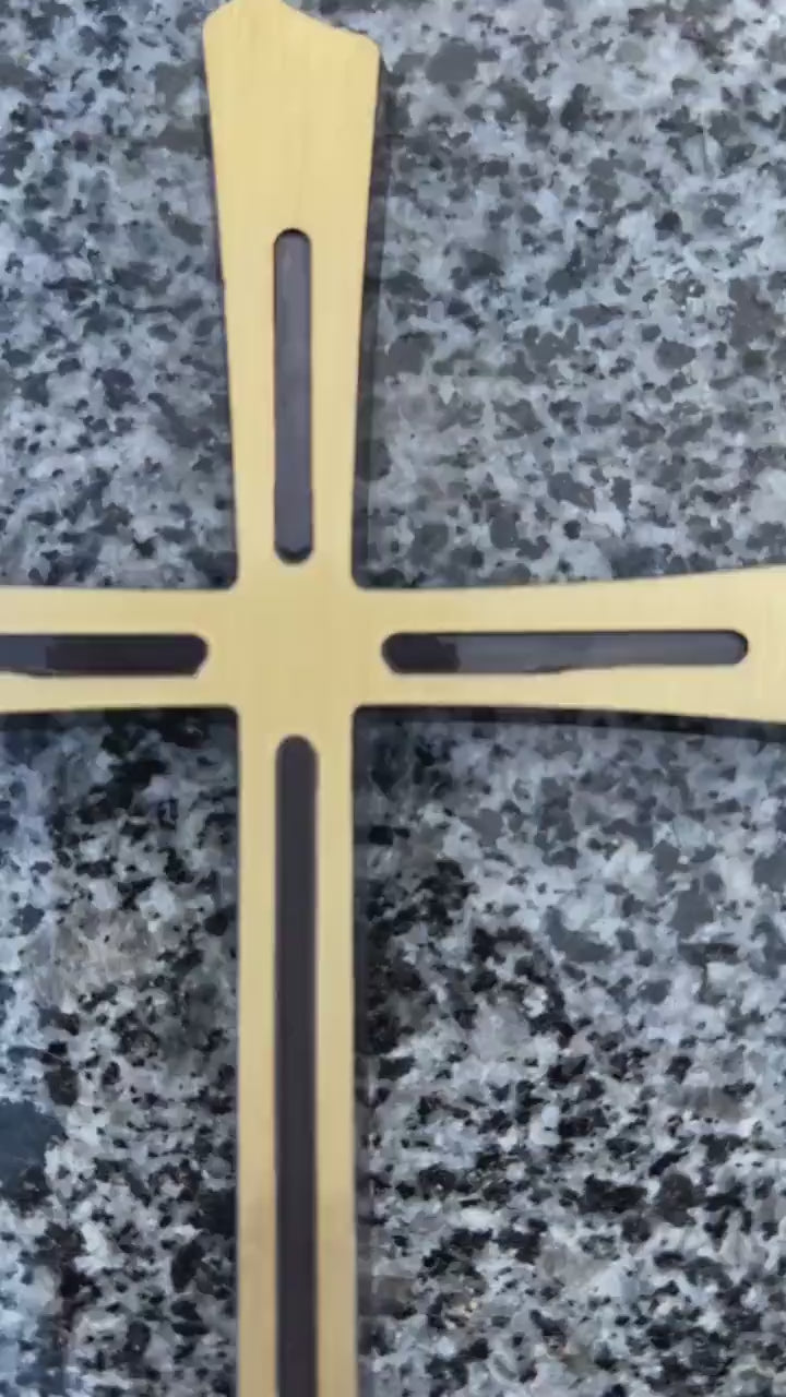 Jesus on the Cross Solid Brass Wall Crucifix