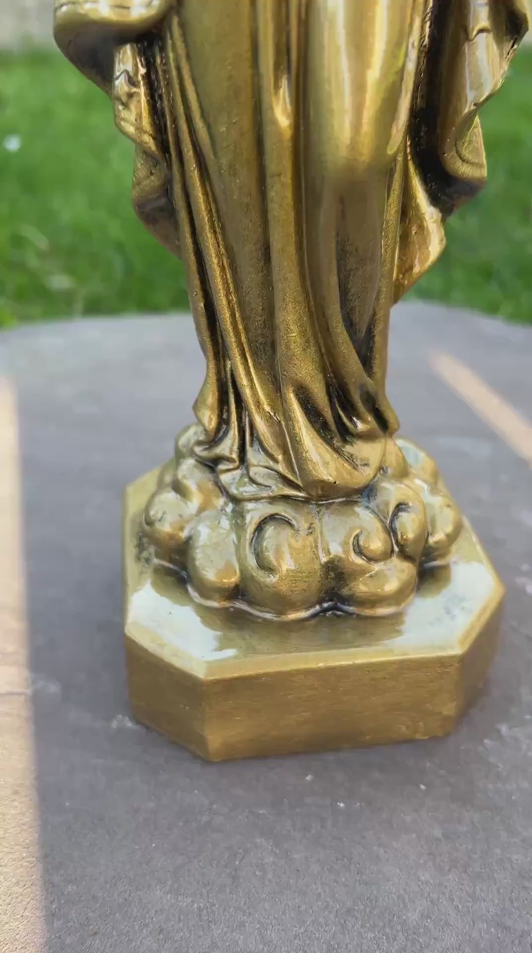 Bronze Virgin Mary with Baby Jesus